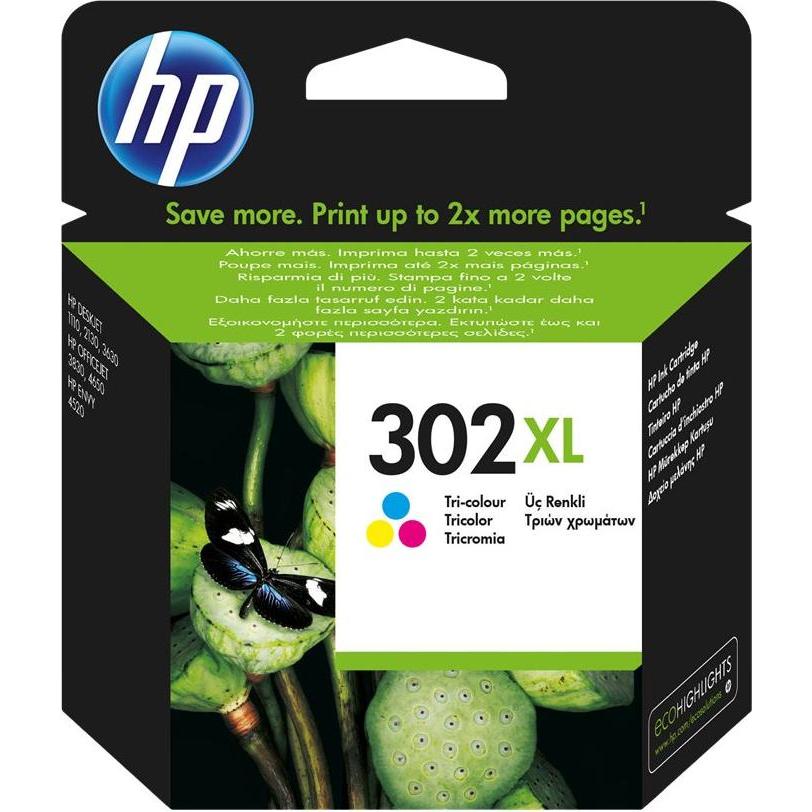Thumbnail - HP, Druckerpatrone, 302XL High Yield Tri-color Original Ink Cartridge (Color)