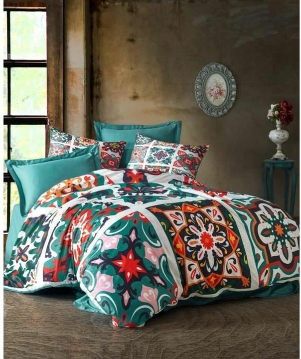Produktbild BigBuy Bettbezug-Set grün King size 3 Stücke
