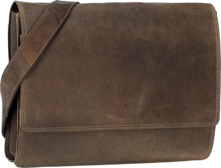 Actual product image Harolds Antico Messenger leather 38 cm laptop compartment