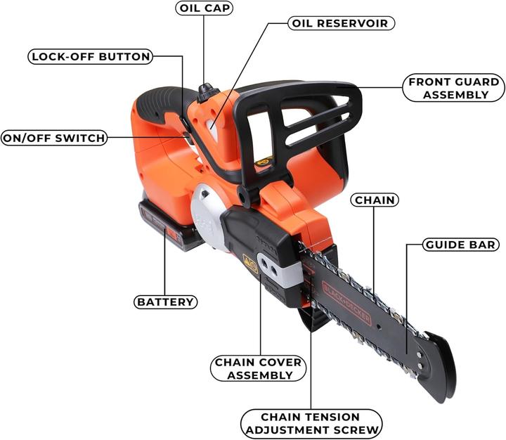 Image du produit Black & Decker Gkc1820l20 (Tronçonneuse à batterie)
