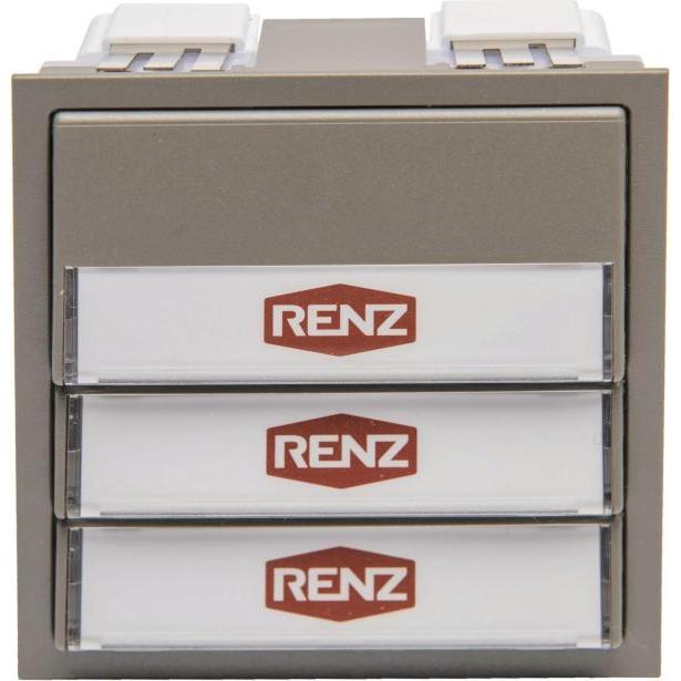 Thumbnail - Renz, Klingel + Türsprechanlage, Tastenmodul 97-9-85271 3 Taster grau (alt: 97-9-85098)