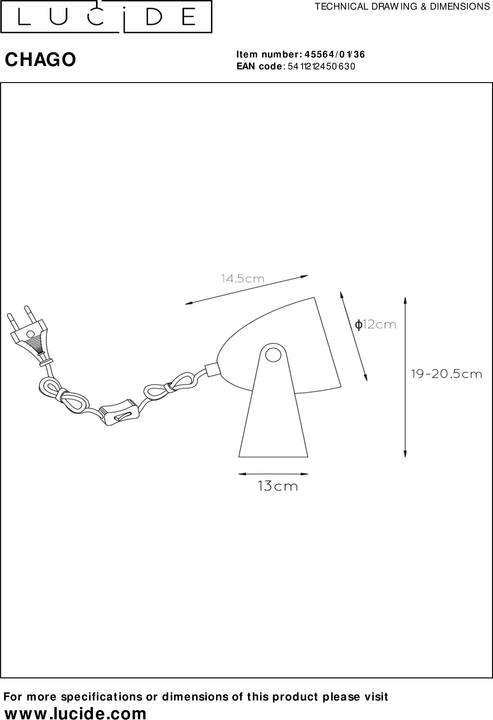 Image du produit Lucide Chago (E14)