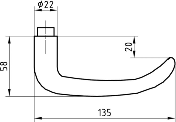 Produktbild Glutz Türdrücker Topaz 30.050 (Türgriff)