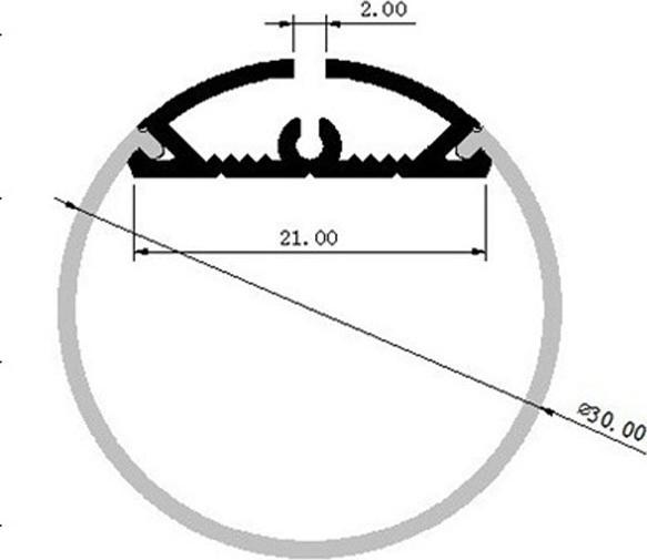 Image du produit Lumina Swiss Profil rond LED mat 200cm avec suspension à câble (200 cm, Intérieur)
