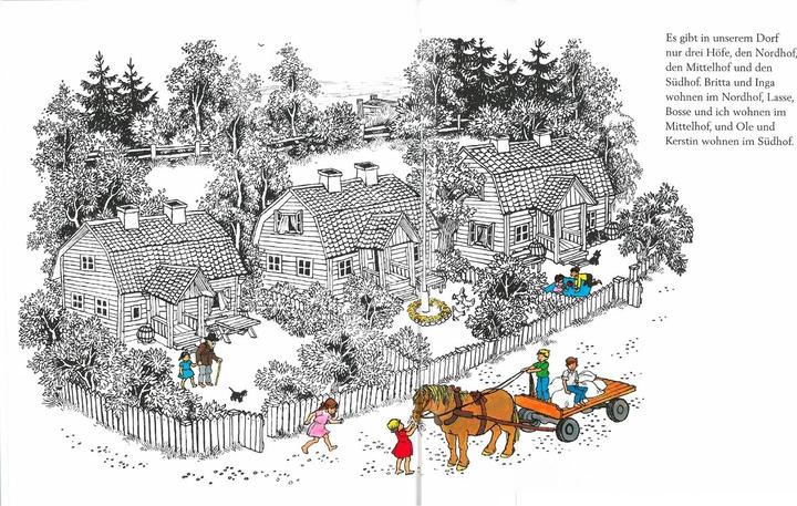 Immagine prodotto Kindertag in Bullerbü (Tedesco, Astrid Lindgren, Ilon Wikland, Silke von Hacht, 1967)