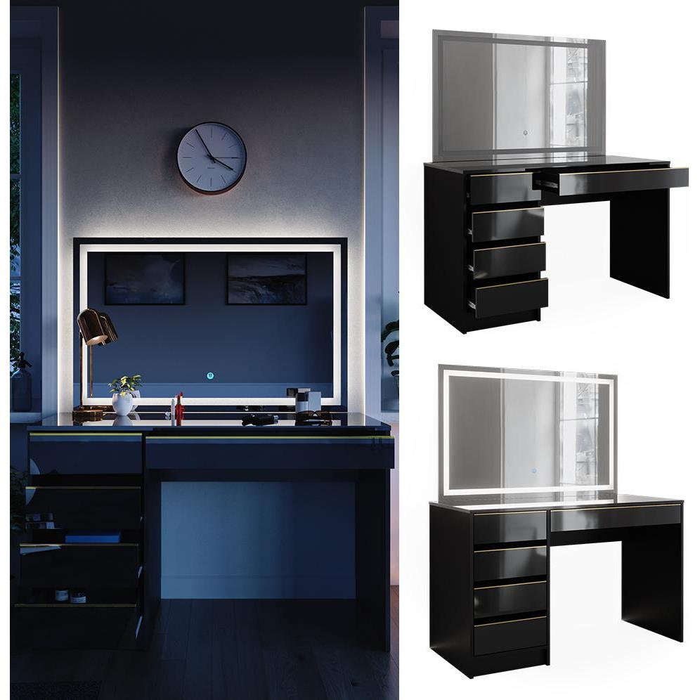 Thumbnail - Vicco, Schminktisch, Sherry mit Beleuchtung (120 x 75 x 55 cm)