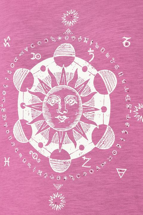 Image du produit Ulla Popken T-shirt à col rond et manches 3/4, coupe Classic, strass (46, 48)