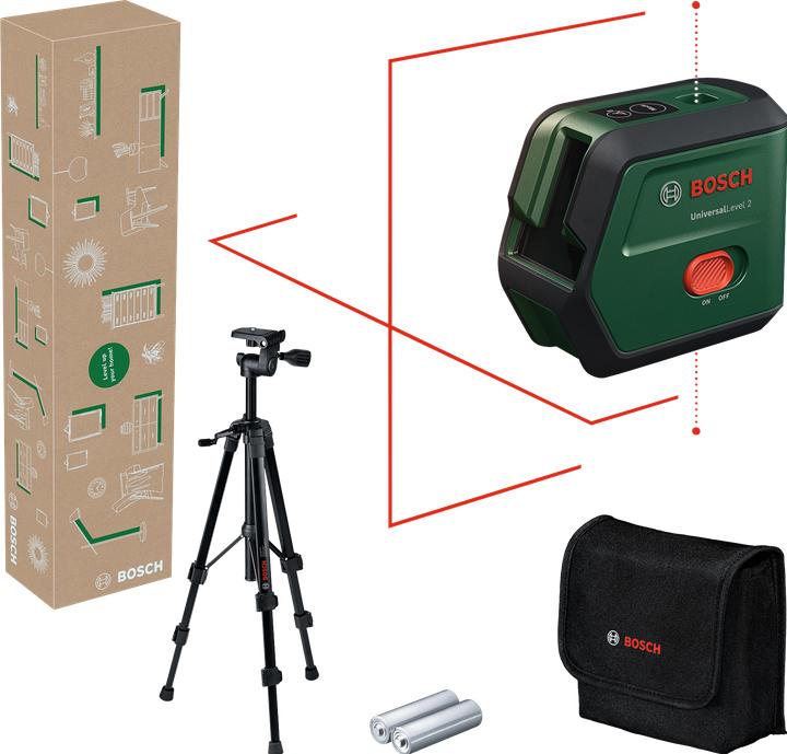 Bosch Hausgeräte Kreuzlinienlaser UniversalLevel 2 UNI Set (Kreuzlinienlaser)