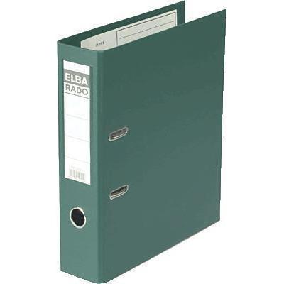 Elba, Ordner, Ordner rado plast, Rückenbreite: 80 mm, grün DIN A4, Einband aussen/innen PVC, mit auswechsrem (A4, 80 mm,...