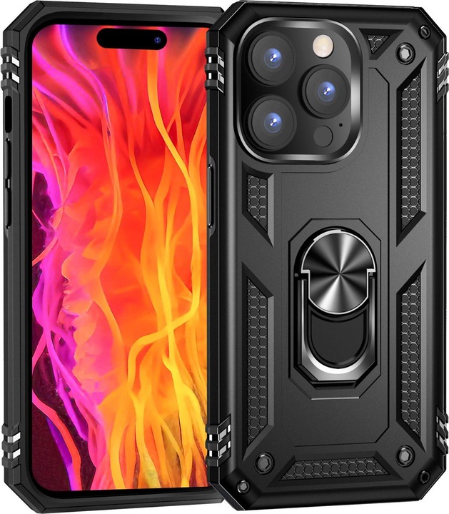 Immagine prodotto Nalia Coperchio ad anello antiurto in stile militare (Apple iPhone 15 Pro Max)
