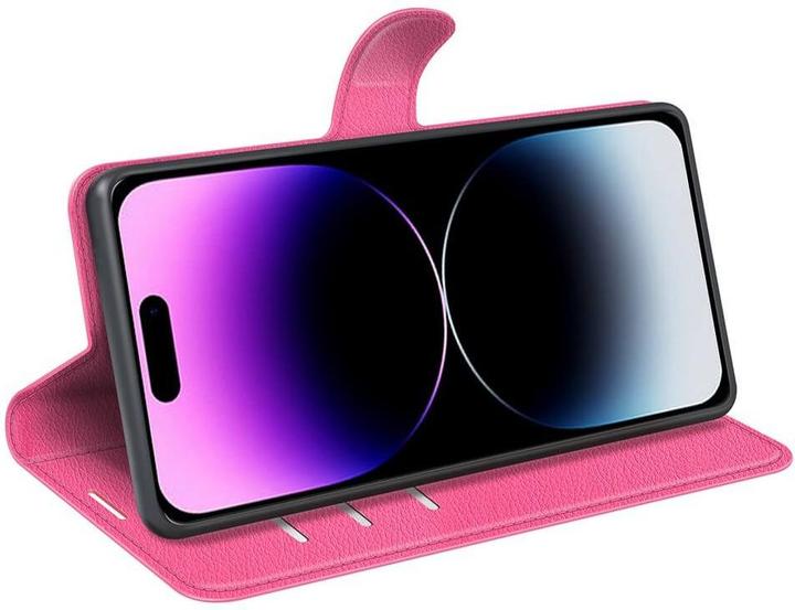 Actual product image Cover-Discount iPhone 15 Pro - Leather Case Cover pink (Apple iPhone 15 Pro)
