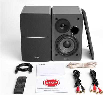 Productafbeelding Edifier Gevoede Bluetooth boekenplankluidsprekers R1280DBS Zwart, Bluetooth, Draadloze verbinding (1 paar, 42 W)
