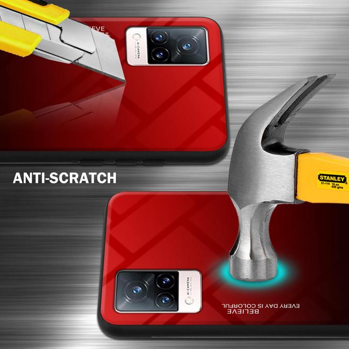 Actual product image Cadorabo TPU 2 colors glass envelope (Vivo V21)