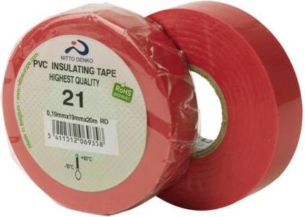 Produktbild Nitto Klebeband 21 Pvc 15Mmx10M Rød