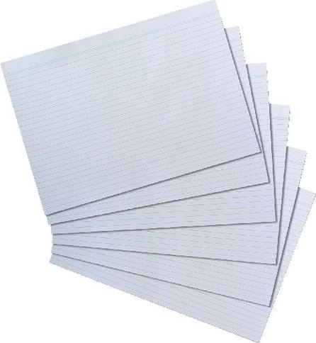 Produktbild Herlitz Karteikarten A4 175 g/m² Weiss Liniert (210 x 297 mm, 175 g/m², 100 x)
