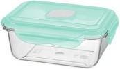 Actual product image keeeper Food storage jar "tina", with clip, Tritan, 0.45 litre jar transparent / lid aquamarine, material: (0.45 l)