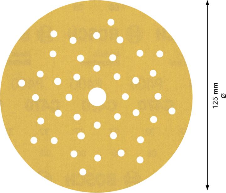 Actual product image Bosch Professional Zubehör Expert C470 Sandpaper multi-hole for random orbital sander, 125 mm, G 400, 5 pcs. (400)