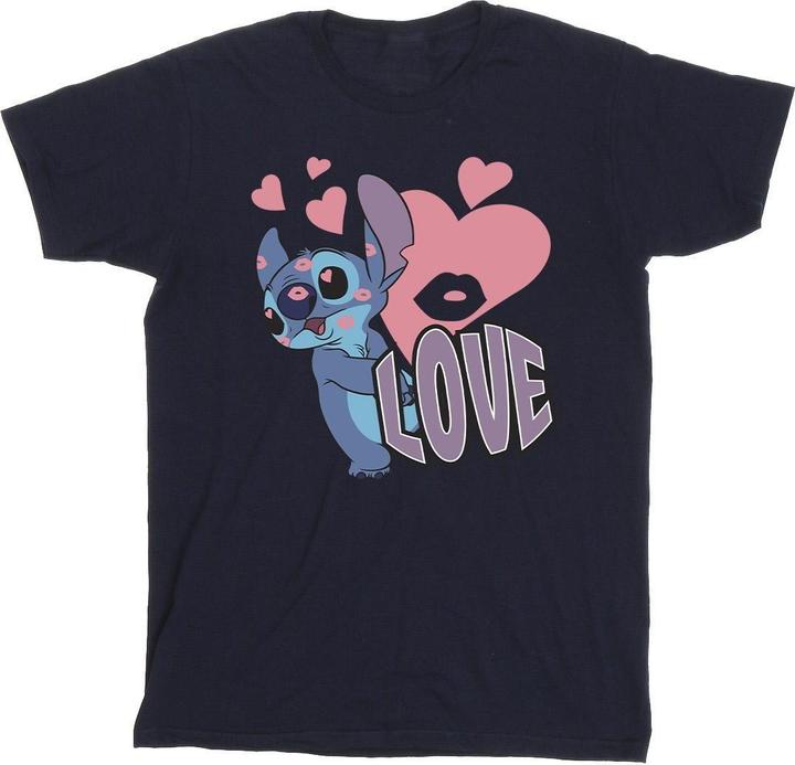 Produktbild Lilo & Stitch Love Hearts TShirt (L)