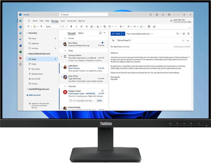 Image du produit Lenovo ThinkVision S24-4e (1920 x 1080 pixels, 23.80")