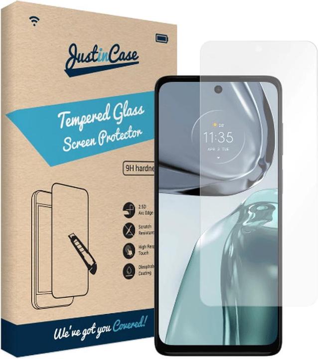 Actual product image Just in Case Tempered Glass Clear Screen Protector Motorola Moto G62 5G (1 pcs., Motorola Moto G62 5G)