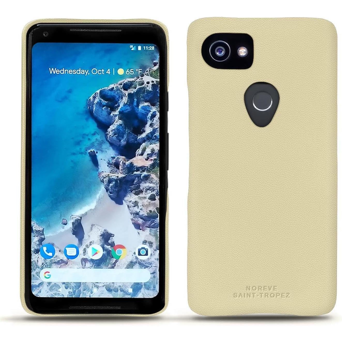 Noreve Lederschutzhülle (Google Pixel 2 XL), Smartphone Hülle, Beige