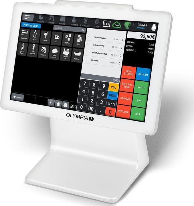 Image du produit Olympia Registrierkasse TS10 inkl. eingebautem Scanner (ohne TSE-Lizenz) weiss