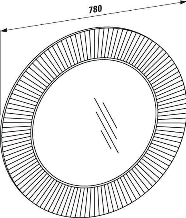 Actual product image Laufen Mirror KARTELL 780x780mm copper (Ø 78 cm)