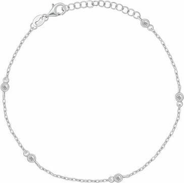 Immagine prodotto Brilio Silver - Silver leg bracelet with zircons ANK107W