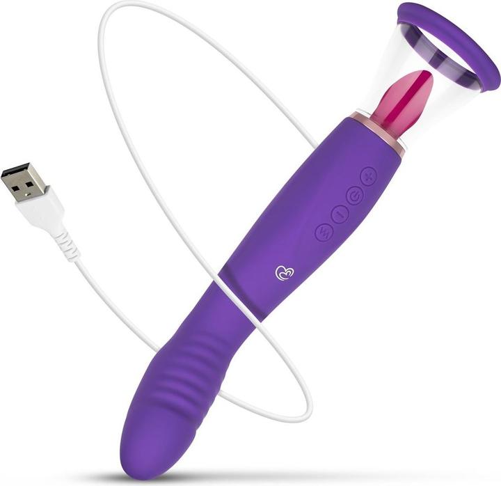 Actual product image Easytoys Pleasure Pump mit GPunkt Vibrator Violett