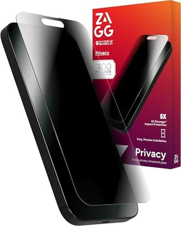 Actual product image Zagg InvisibleShield Glass Elite Privacy Apple iPhone 16/15 Screen (1 pcs., Apple iPhone 15, Apple iPhone 16)