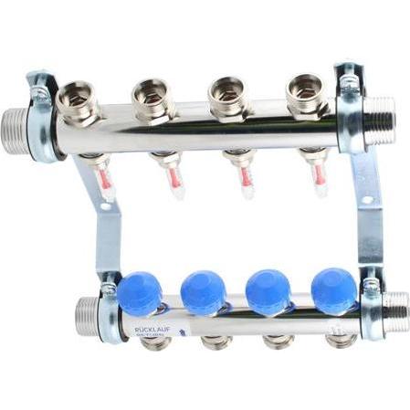 Watts Manifold 4 kredse m/flowmeter, Zubehör Heizen