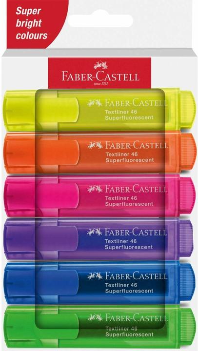 Box of 6 (yellow, orange, pink, violet, blue, green)