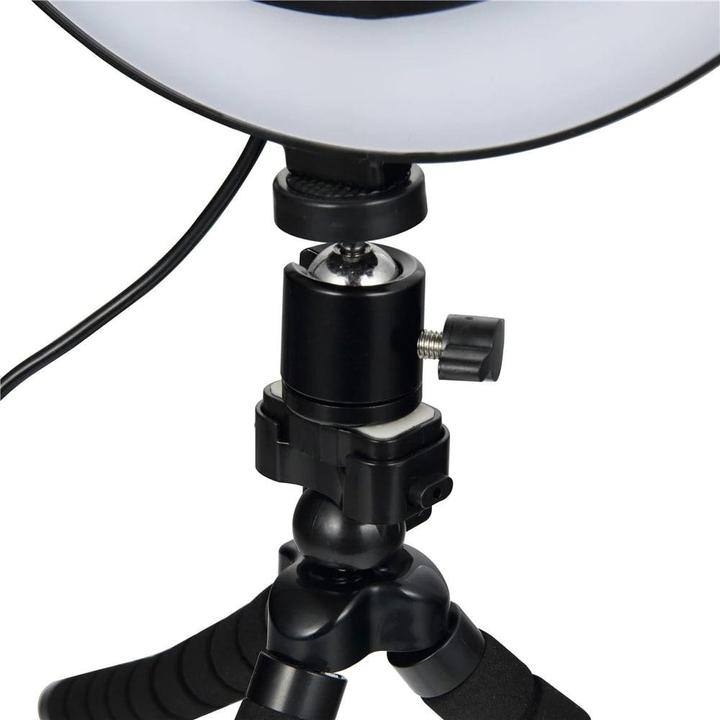 Immagine prodotto JTI Lampada selfie/anello luminoso (26 cm) con treppiede modellabile (Anello di luce)