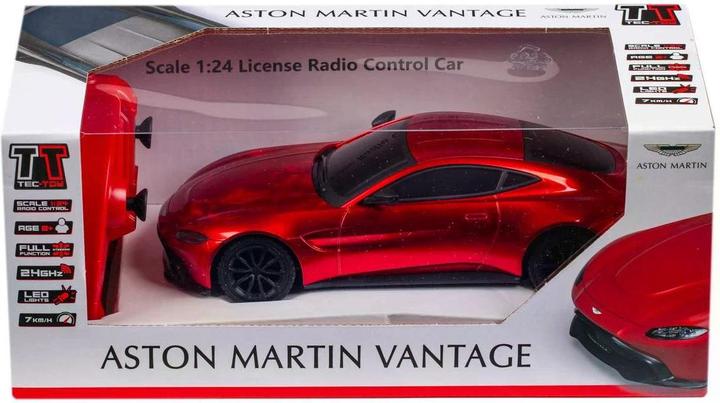 Actual product image Tec-Toy Aston Martin Vantage car with lights, red, 1:24