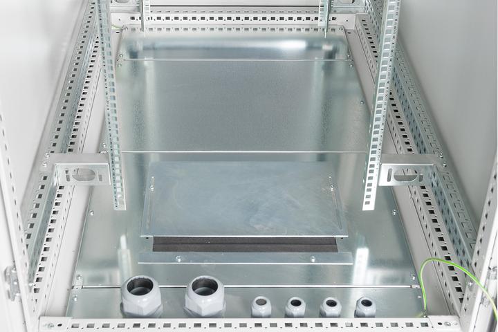 Produktbild Digitus 42HE Netzwerkschrank Indoor IP55 2100x800x1200 mm Hartglastur inkl. Sockel Grau RAL 7035 (42 HE, 19 Zoll Rack)