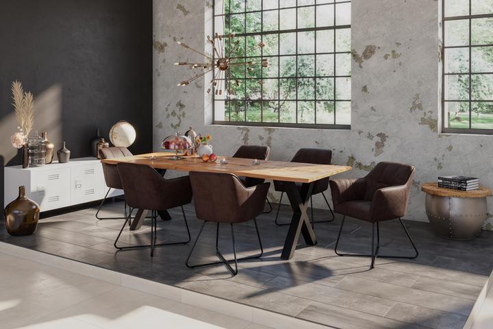 Produktbild SAM DORA U Baumkante massiv Mango (200 x 100 x 77 cm)