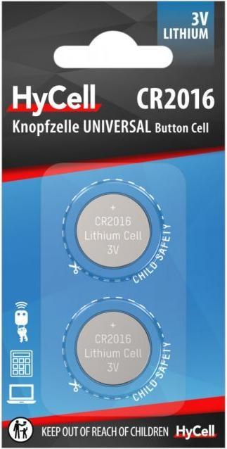 Produktbild HyCell CR 2016 Lithium (2 Stk., CR2016, 70 mAh)