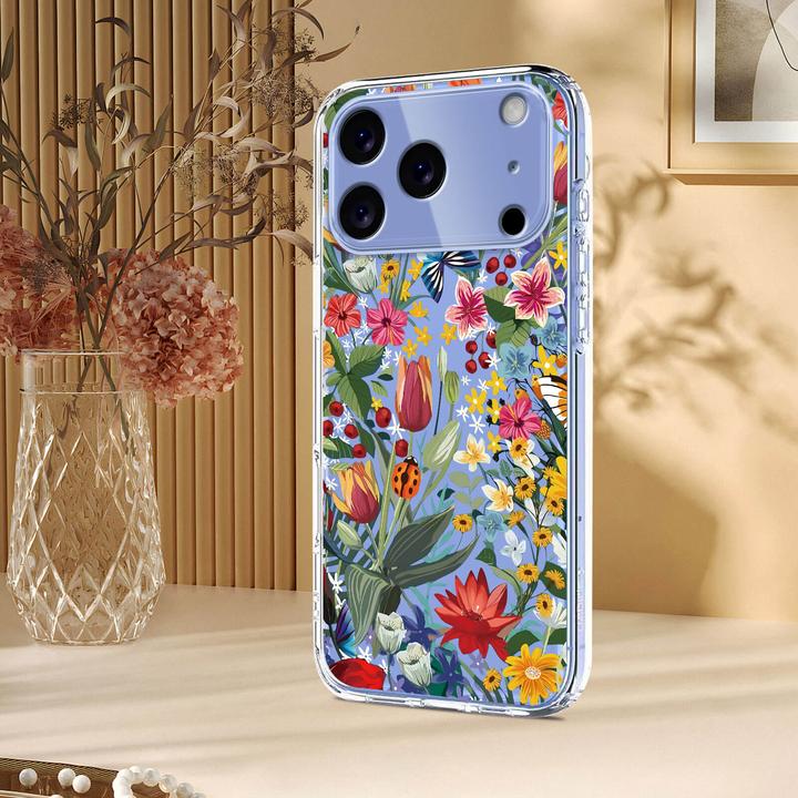 Immagine prodotto Cover-Discount iPhone 17 Pro - Silikon Gummi Hülle Blumen (Apple iPhone 17 Pro)