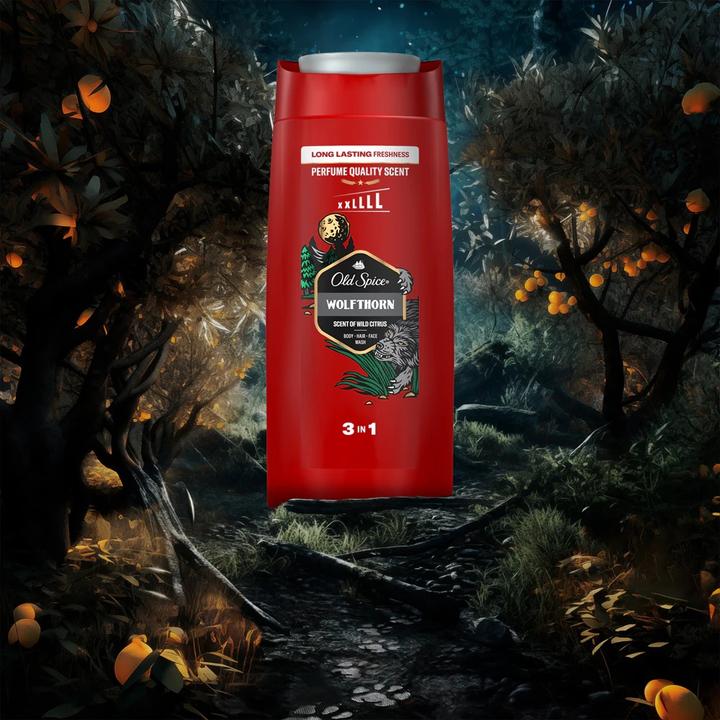 Actual product image Old Spice Wolfthorn 3 in 1 Body Hair Face Wash (675 ml)