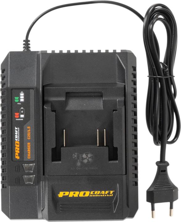 Produktbild Procraft C20/6.5 Schnell Ladegerät 20 V 6,5 Ampere für Li-Ion Akkus (20 V)