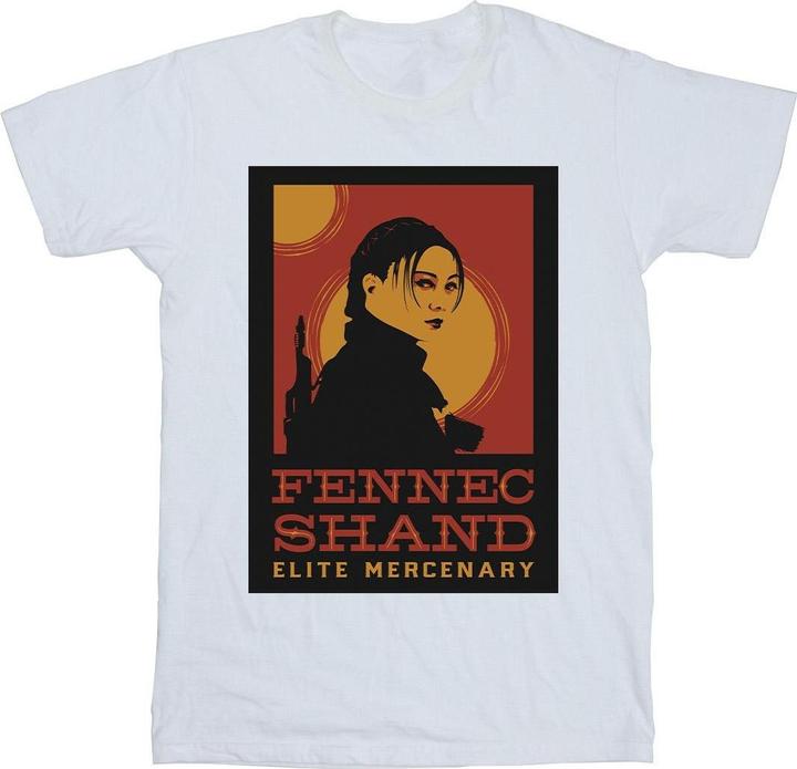 Actual product image Star Wars Mens The Book Of Boba Fett Elite Mercenary Fennec T-Shirt (S)