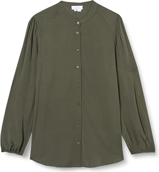 Aleva Klassische Blouse mit elastischen Bündchen und Knopfleiste (XXL)