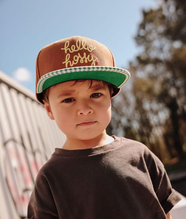 Actual product image Hello Hossy Chessy Green Cap - Green / Brown (44 - 48, 52 - 56, 48 - 52)