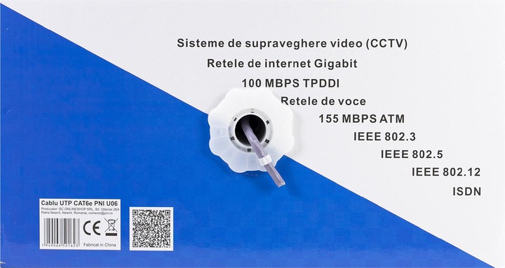Produktbild PNI UTP CAT6 U06-Kabel mit 4 verdrillten Adernpaaren 0,50 mm CCA, für Internet- und Überwachungssyst (Kabel)