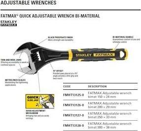 Produktbild Stanley FATMAX Verstellbarer Rollgabelschlüssel 6 mit BiMaterial Griff für hohen Komfort und Kontrolle (10  mm, 11 mm, 12 mm, 13 mm, 14 mm, 15 mm, 16 mm, 17 mm, 18 mm, 19 mm, 20 mm, 21 mm, 22 mm, 23 mm, 24 mm, 3 mm, 4 mm, 5 mm, 6 mm, 7 mm, 8 mm, 9 mm)