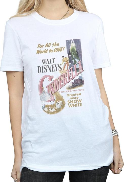 Immagine prodotto Cinderella Maglietta Boyfriend in cotone Poster Donna/Ladies (XL)