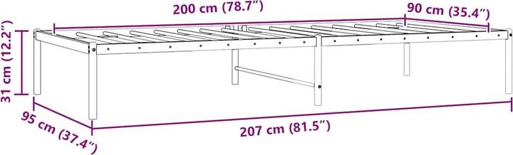Image du produit vidaXL Bettgestell (90 x 200 cm)