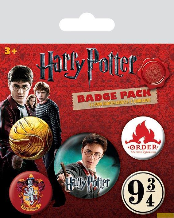 Produktbild Pyramid HARRY POTTER - Pack 5 Badges - Gryffindor
