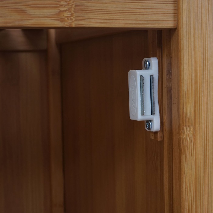 Produktbild Mendler Badezimmerset, Komplett Badezimmer Badmöbel Badset Badschrank mit Tür, Bambus