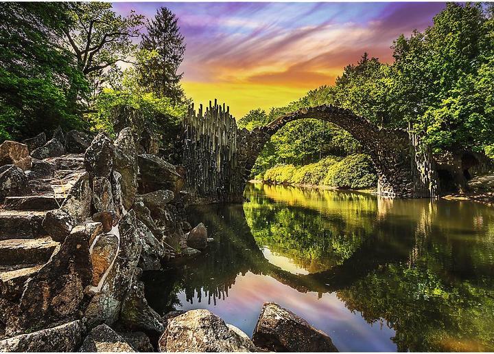Productafbeelding Trefl Puzzel Premium Plus 1000 - Rakotzbrücke in Kromlau, Duitsland (1000 onderdelen)